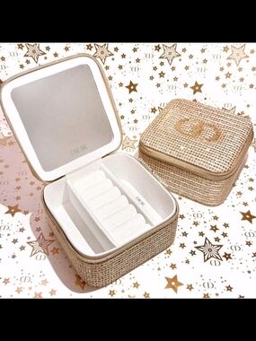Dior Champaigne Woven Jewelry Travel Case